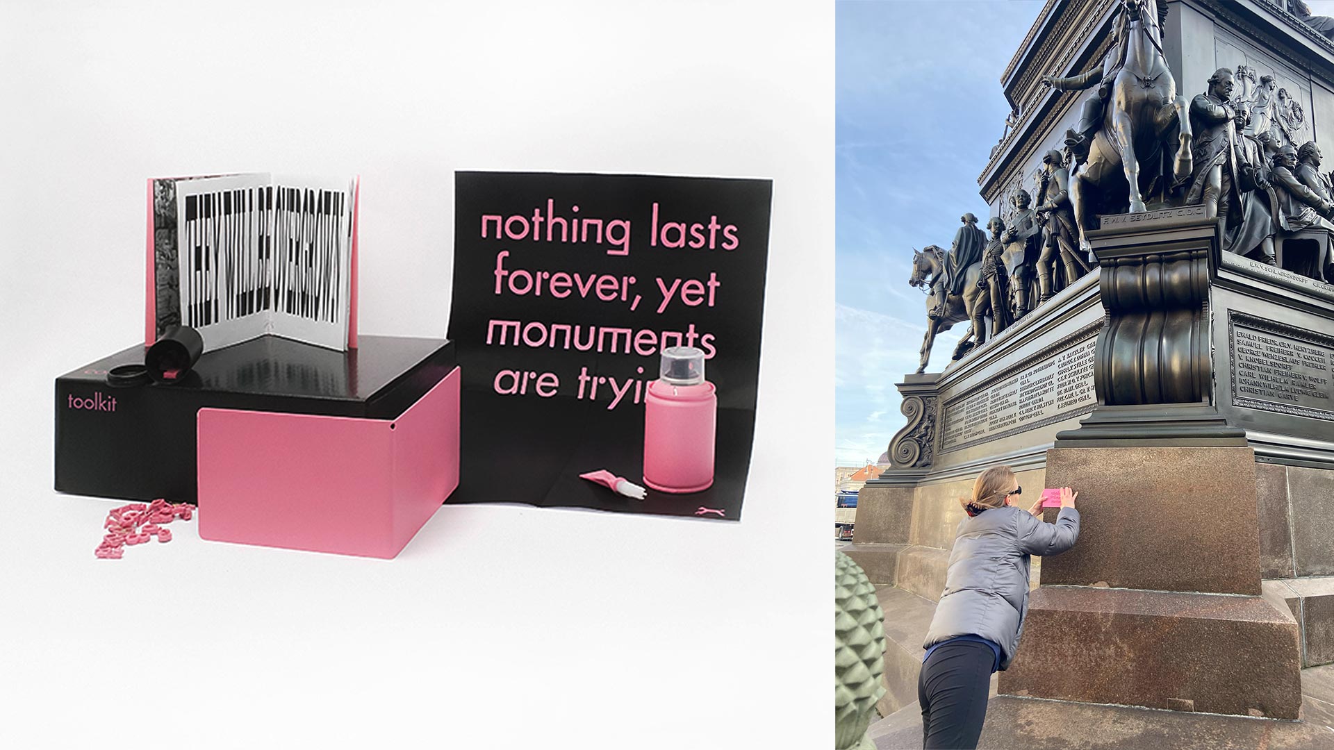 Cornerstone toolkit design // Spatial Graphic Design Element for criticizing monuments through Graphic Intervention