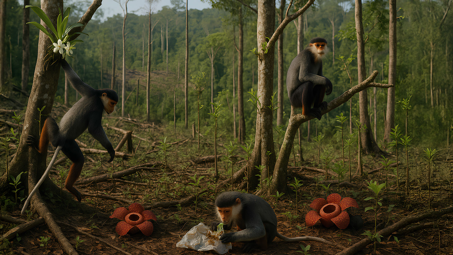 Worldbuilding: Amazon Rainforests with rare plants and plastic-eating monkeys