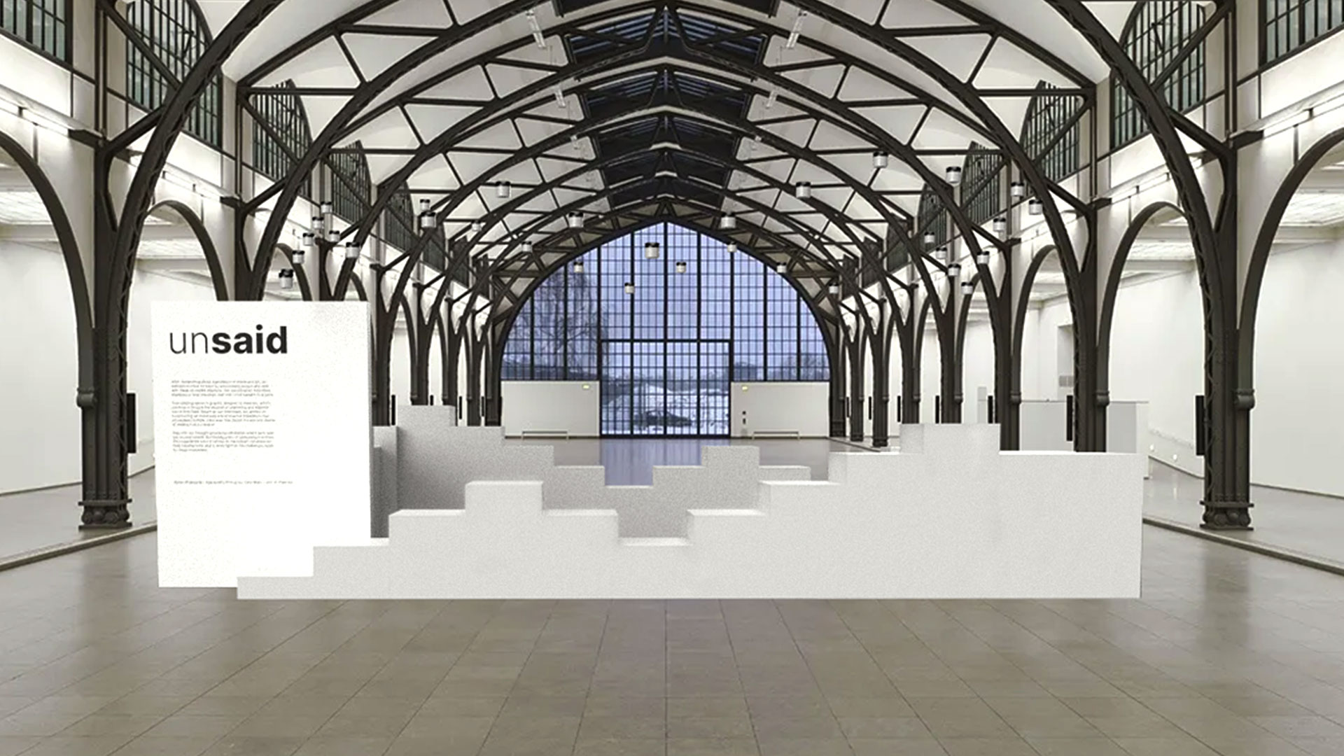 Digital Mockup of the architectural staircase model in Berlin's museum Hamburger Bahnhof